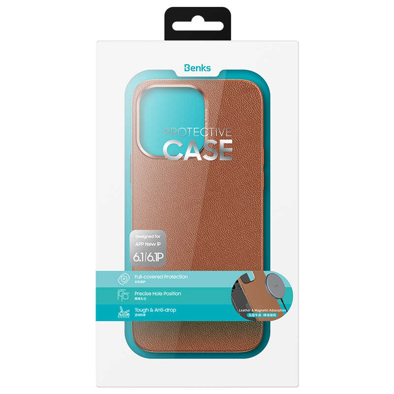 Benks iPhone 13 Magnetic Hakiki Deri Telefon Kılıfı - 7 Benks iPhone 13 Magnetic Hakiki Deri Telefon Kılıfı - 7